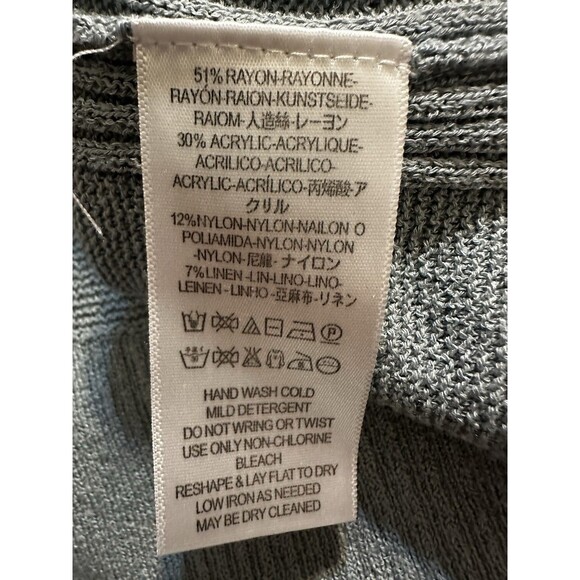 Free People Cut Out Criss Cross Front Green Tunic Sweater Split Cuffs Size M - Picture 5 of 5